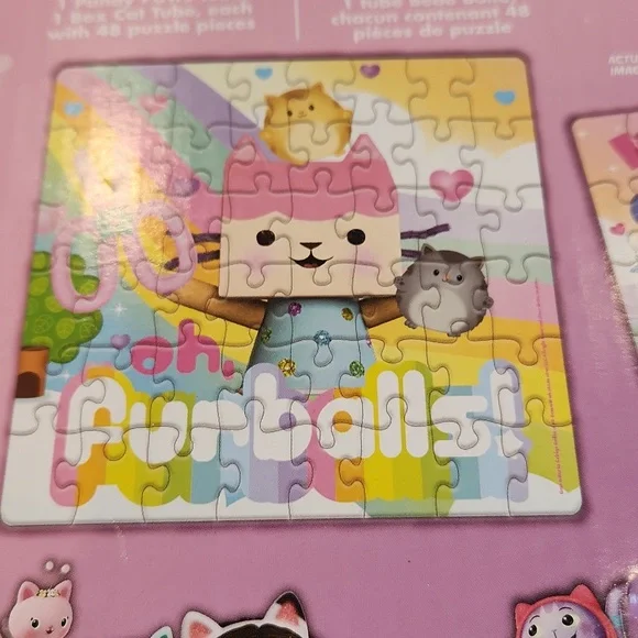 DreamWorks Gabby's Dollhouse, Two Puzzles in Character Tubes, New - Picture 5 of 15